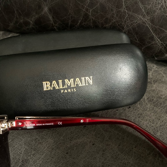 NWOT BALMAIN RED GOLD SUNGLASSES UVB GREY GRADIENT - Picture 6 of 7